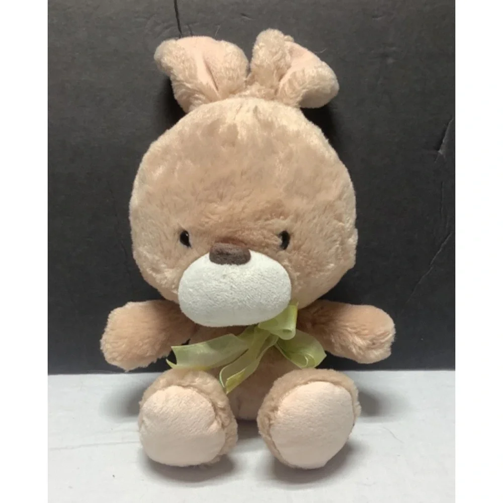American Greetings Bunny Plush Brown Tan Big Head 10